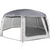 Pool Tent with Removable Fly & Mesh Walls - Grey 690x690 cm