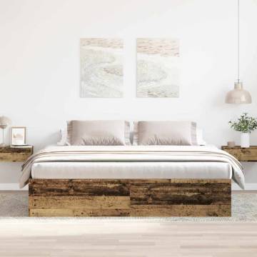 Super King Bed Frame 180x200cm in Old Wood - Durable Design