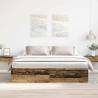  Bed Frame without Mattress Old Wood 180x200cm Super King Engineered Wood Colour old wood Size 180 x 200 cm 