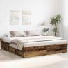 Super King Bed Frame 180x200cm in Old Wood - Durable Design