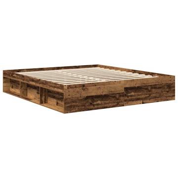 Super King Bed Frame 180x200cm in Old Wood - Durable Design