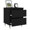  Bedside Cabinet Black 40x35x50 cm Engineered Wood