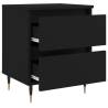  Bedside Cabinet Black 40x35x50 cm Engineered Wood