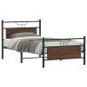  Bed Frame without Mattress Brown Oak 107x203 cm Engineered Wood Colour brown oak Size 107 x 203 cm Model with headboard & footboard 