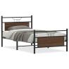 Brown Oak Bed Frame without Mattress - 107x203 cm | Hipo Market