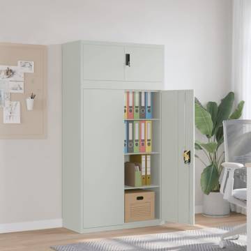 Light Grey Steel File Cabinet - 90x40x180 cm | HipoMarket