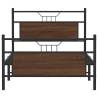 Brown Oak Bed Frame without Mattress - 107x203 cm | Hipo Market