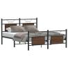  Bed Frame without Mattress Brown Oak 140x200 cm Engineered Wood Colour brown oak Size 140 x 200 cm Model with headboard & footboard 