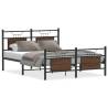 Stylish Brown Oak Bed Frame 140x200 cm - Durable & Functional