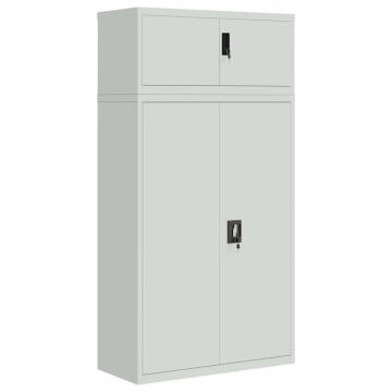 Light Grey Steel File Cabinet - 90x40x180 cm | HipoMarket