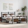 Stylish Brown Oak Bed Frame 140x200 cm - Durable & Functional