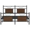 Stylish Brown Oak Bed Frame 140x200 cm - Durable & Functional