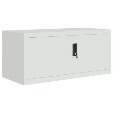 Light Grey Steel File Cabinet - 90x40x180 cm | HipoMarket