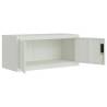 Light Grey Steel File Cabinet - 90x40x180 cm | HipoMarket