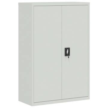 Light Grey Steel File Cabinet - 90x40x180 cm | HipoMarket