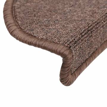 Stair Mats 30 pcs Coffee Brown - 56x17x3 cm | HipoMarket