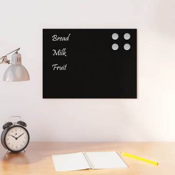 Wall-Mounted Magnetic Board Black 40x30 cm - Durable Design