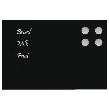 Wall-Mounted Magnetic Board Black 40x30 cm - Durable Design