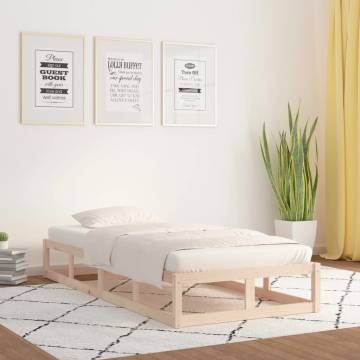 Solid Wood Bed Frame 100x200 cm | Modern & Sturdy Design