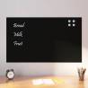  Wall-mounted Magnetic Board Black 100x60 cm Tempered Glass Colour black Size 100 x 60 cm 