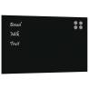 Wall-mounted Magnetic Board Black 100x60 cm Tempered Glass