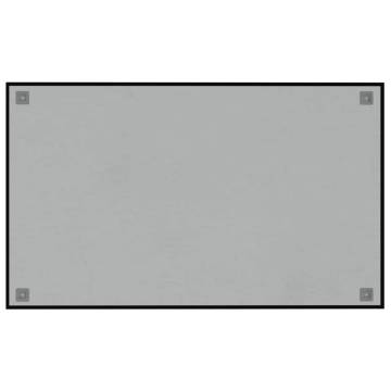 Wall-mounted Magnetic Board Black 100x60 cm Tempered Glass