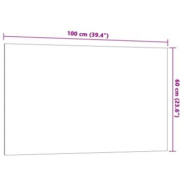 Wall-mounted Magnetic Board Black 100x60 cm Tempered Glass