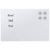 Wall-mounted Magnetic Board White 40x30 cm - Tempered Glass