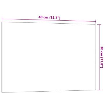 Wall-mounted Magnetic Board White 40x30 cm - Tempered Glass