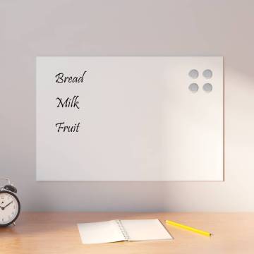 Wall-mounted Magnetic Board White 60x40 cm - Durable Glass