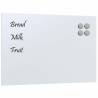 Wall-mounted Magnetic Board White 60x40 cm - Durable Glass