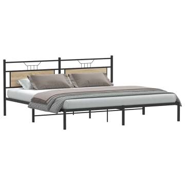 Sonoma Oak Bed Frame without Mattress - 193x203 cm