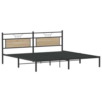 Sonoma Oak Bed Frame without Mattress - 193x203 cm