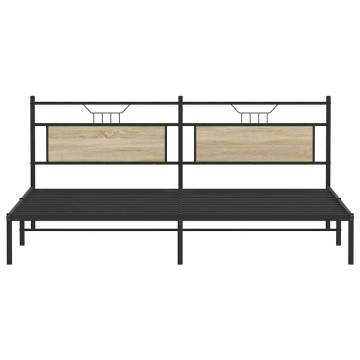 Sonoma Oak Bed Frame without Mattress - 193x203 cm