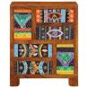 Vibrant Multicolour Sideboard - Solid Wood Acacia - 50x35x60