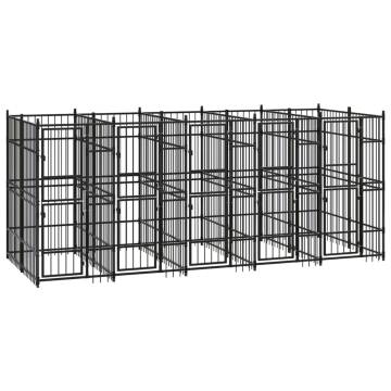 Outdoor Dog Kennel Steel 9.22 m² | Durable & Secure