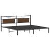 Brown Oak Bed Frame 200x200 cm - Stylish & Durable | Hipomarket