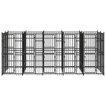 Outdoor Dog Kennel Steel 9.22 m² | Durable & Secure