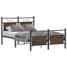  Bed Frame without Mattress Brown Oak 120x200 cm Engineered Wood Colour brown oak Size 120 x 200 cm Model with headboard & footboard 