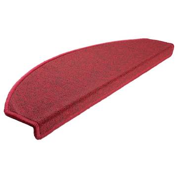 Stair Mats 30 pcs Bordeaux Red | Non-Slip & Decorative