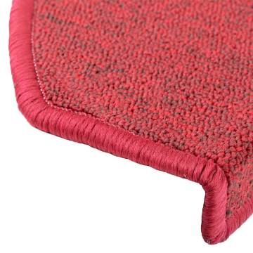 Stair Mats 30 pcs Bordeaux Red | Non-Slip & Decorative