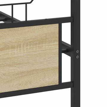 Metal Bed Frame Sonoma Oak 200x200 cm - Stylish & Durable