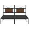 Brown Oak Bed Frame 140x190 cm | Durable, Stylish & Spacious