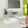 2-Tier Monitor Stand Transparent Glass - Organize Your Desk