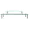 2-Tier Monitor Stand Transparent Glass - Organize Your Desk