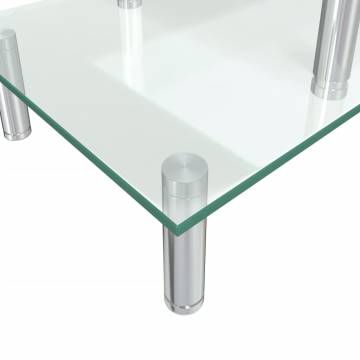 2-Tier Monitor Stand Transparent Glass - Organize Your Desk