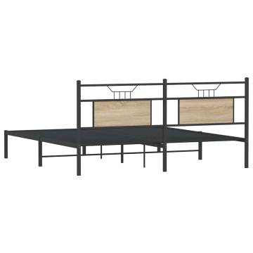 Sonoma Oak Bed Frame 160x200 cm - Durable & Stylish | Hipo Market