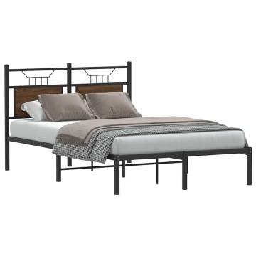 Bed Frame without Mattress - Brown Oak 120x200 cm | Hipo Market