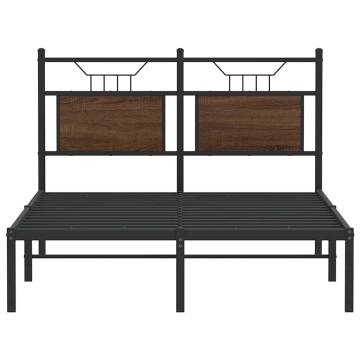 Bed Frame without Mattress - Brown Oak 120x200 cm | Hipo Market