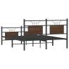 Brown Oak Bed Frame 137x190 cm - Durable, Stylish Design